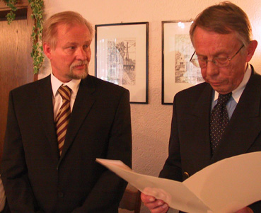 Foto zeigt Karl-Ulrich Braasch mit Heinz Paal
