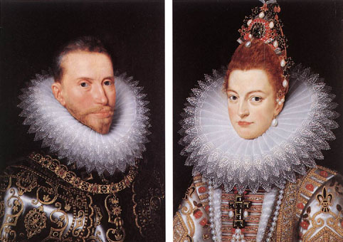 Foto zeigt Herzog Albert und seine Frau Clara Isabella Eugenia
