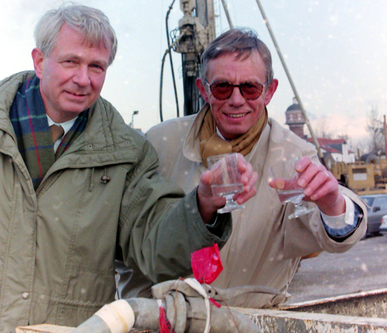 Heinz Paal am Bohrloch