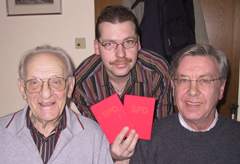 Foto zeigt Hein Friesen, Heinz Ermers und Heinz Lamers