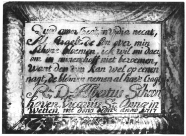 Tafel mit Hinweisen zum Mordfall Schonhoven